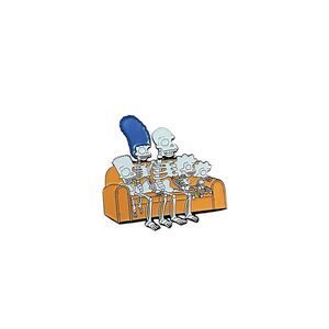 The Simpsons Horror Halloween Skeleton Alloy Enamel Lapel Pin